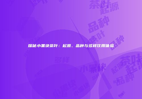 探秘小黑块茶叶：起源、品种与多样饮用体验