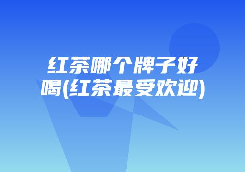红茶哪个牌子好喝(红茶最受欢迎)
