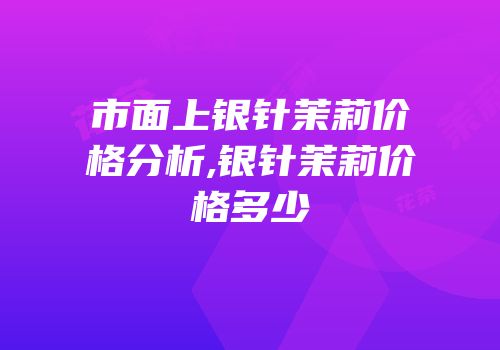 市面上银针茉莉价格分析,银针茉莉价格多少