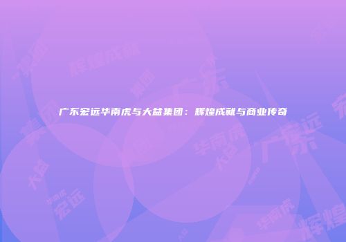 广东宏远华南虎与大益集团：辉煌成就与商业传奇