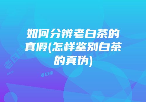 如何分辨老白茶的真假(怎样鉴别白茶的真伪)