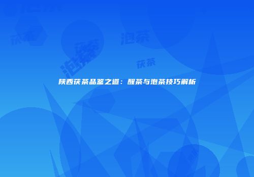陕西茯茶品鉴之道：醒茶与泡茶技巧解析