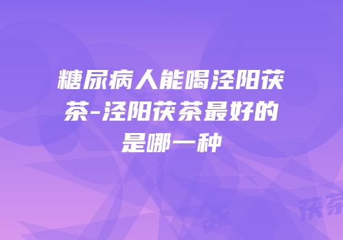 糖尿病人能喝泾阳茯茶-泾阳茯茶最好的是哪一种