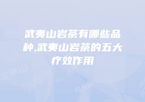 武夷山岩茶有哪些品种,武夷山岩茶的五大疗效作用