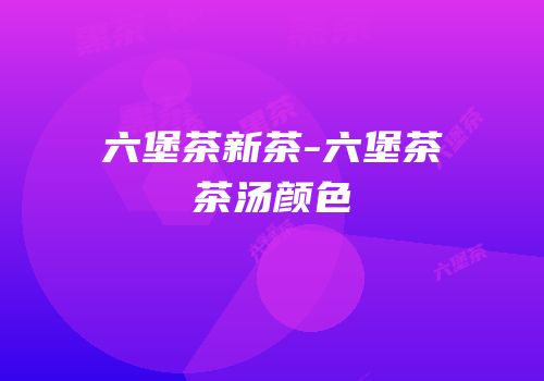 六堡茶新茶-六堡茶茶汤颜色