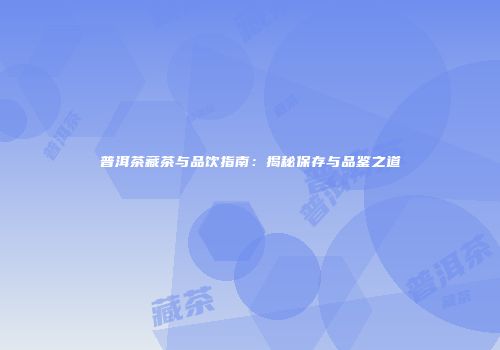 普洱茶藏茶与品饮指南：揭秘保存与品鉴之道