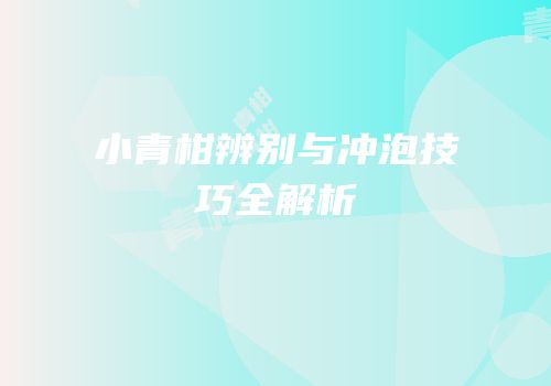 小青柑辨别与冲泡技巧全解析