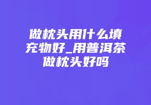 做枕头用什么填充物好_用普洱茶做枕头好吗
