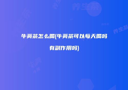 牛蒡茶怎么喝(牛蒡茶可以每天喝吗有副作用吗)