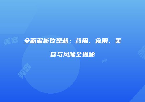 全面解析玫瑰茄：药用、食用、美容与风险全揭秘