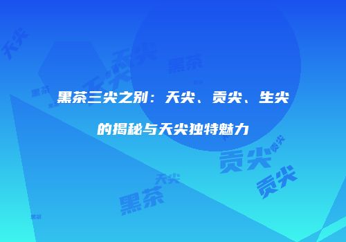 黑茶三尖之别：天尖、贡尖、生尖的揭秘与天尖独特魅力