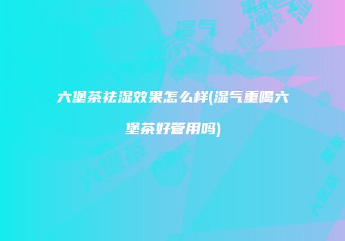 六堡茶祛湿效果怎么样(湿气重喝六堡茶好管用吗)