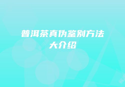 普洱茶真伪鉴别方法大介绍