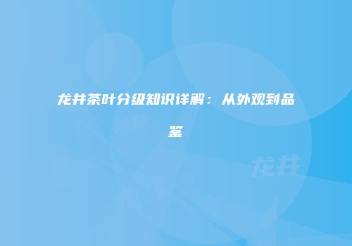 龙井茶叶分级知识详解：从外观到品鉴