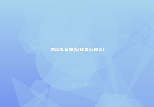 黑茶怎么喝(安化黑茶白毛)