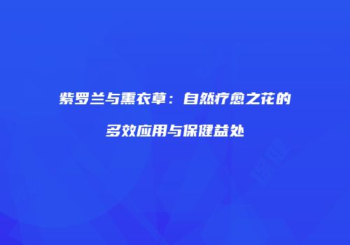 紫罗兰与熏衣草：自然疗愈之花的多效应用与保健益处