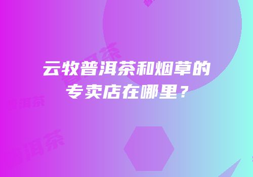 云牧普洱茶和烟草的专卖店在哪里？