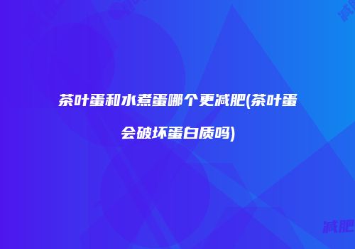 茶叶蛋和水煮蛋哪个更减肥(茶叶蛋会破坏蛋白质吗)