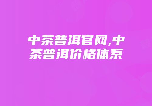 中茶普洱官网,中茶普洱价格体系