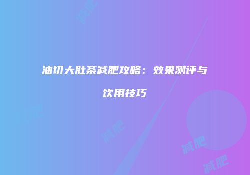 油切大肚茶减肥攻略：效果测评与饮用技巧