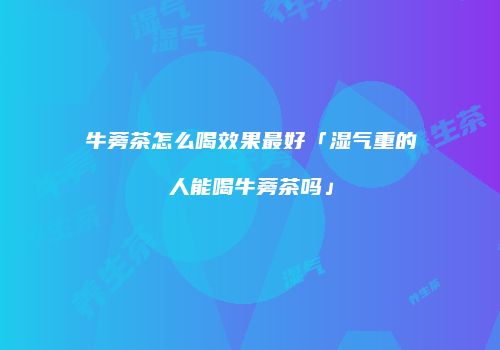 牛蒡茶怎么喝效果最好「湿气重的人能喝牛蒡茶吗」