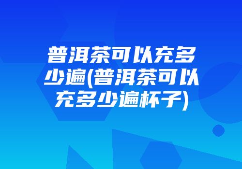 普洱茶可以充多少遍(普洱茶可以充多少遍杯子)