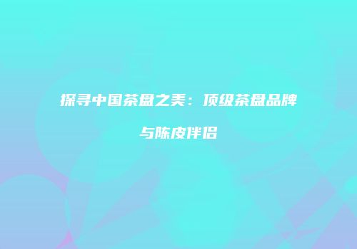 探寻中国茶盘之美：顶级茶盘品牌与陈皮伴侣
