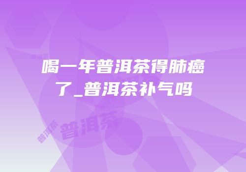 喝一年普洱茶得肺癌了_普洱茶补气吗